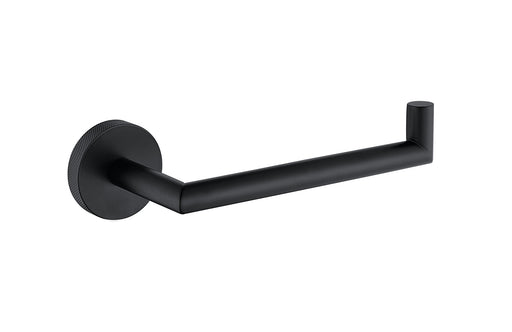 The White Space Pin Knurl toilet roll holder in black