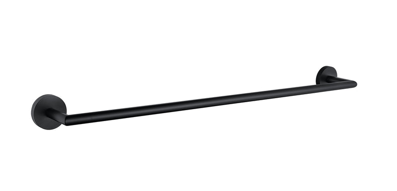 The White Space Pin Knurl towel rail in black