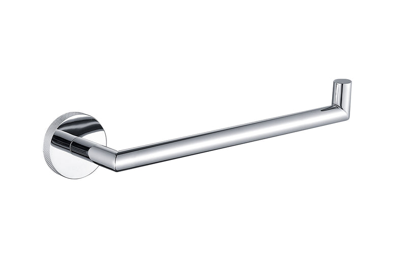 The White Space Pin Knurl towel ring in chrome