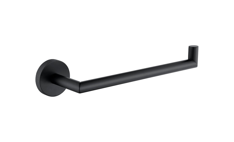 The White Space Pin Knurl towel ring in black