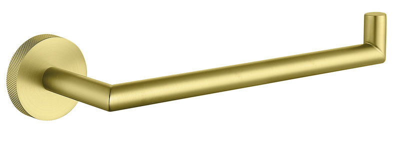 The White Space Pin Knurl towel ring in brushed brass