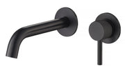 The White Space Pin Knurl Wall Mounted Basin Mixer – Black