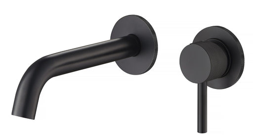 The White Space Pin Knurl Wall Mounted Basin Mixer – Black