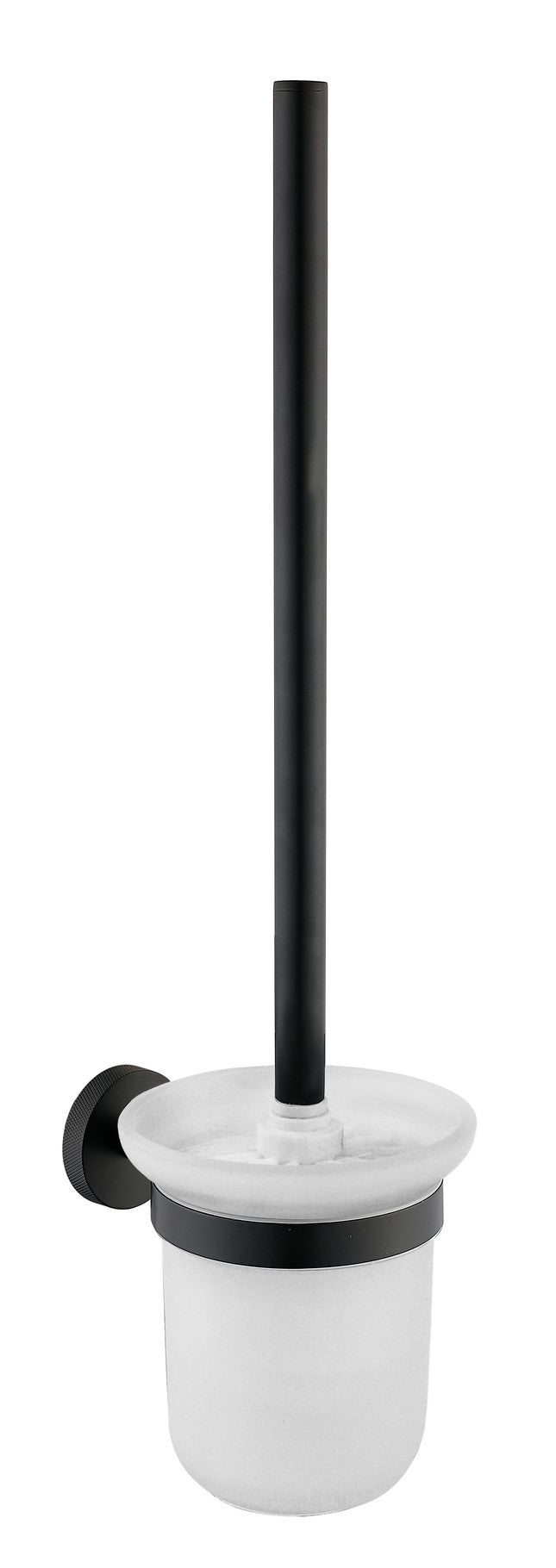 The White Space Pin Knurl wc brush and holder in black