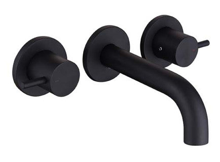The White Space Pin Lux 3 Hole Basin Mixer – Black