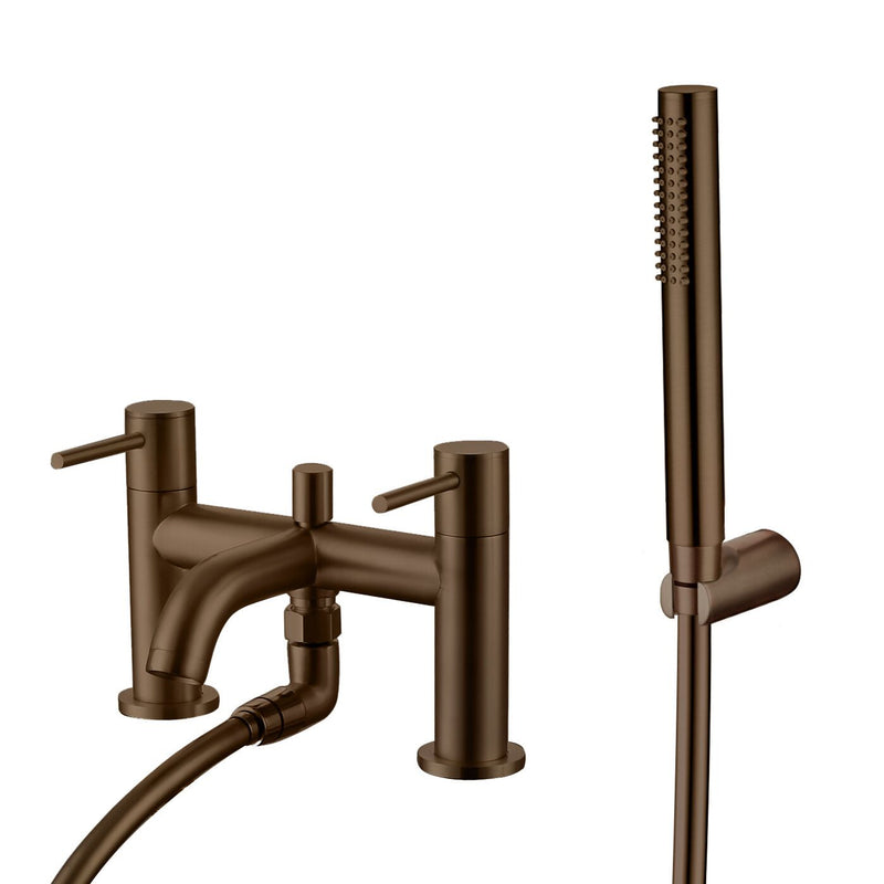 The White Space Pin Lux Bath Shower Mixer – Brushed Bronze