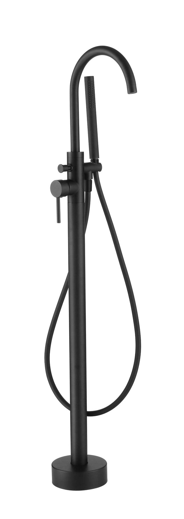 The White Space Pin Lux Floorstanding Bath Shower Mixer – Black