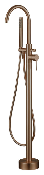 The White Space Pin Lux Floorstanding Bath Shower Mixer – Brushed Bronze