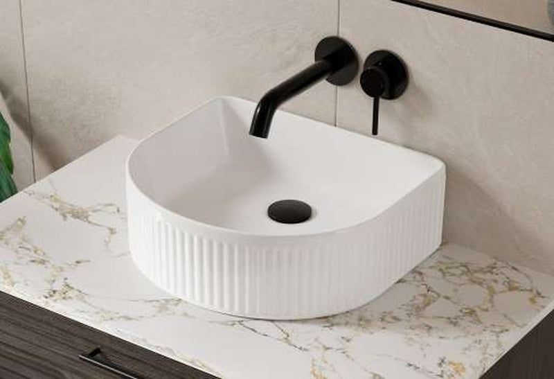 The White Space Pulse Arch countertop basin bowl in white
