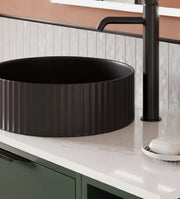 The White Space Pulse countertop basin bowl in matt black