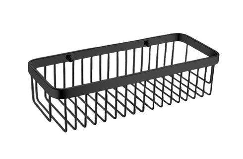 The White Space Rectangular Shower Basket 300mm – Black