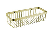 The White Space Rectangular Shower Basket 300mm – Brushed Brass