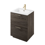 The White Space Rhythm 600mm floorstanding vanity unit in Lave Oak