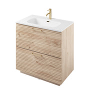 The White Space Rhythm 800mm floorstanding vanity unit in Light Oak