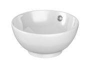 The White Space Rondo countertop basin bowl in white