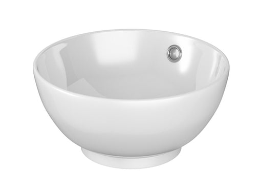 The White Space Rondo countertop basin bowl in white