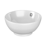 The White Space Rondo countertop basin bowl in white