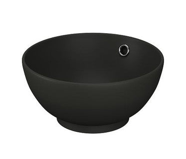 The White Space Rondo countertop basin bowl in matt black