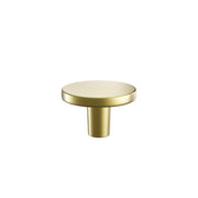 The White Space Round Knob handle in Brushed Brass