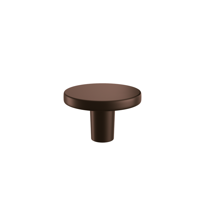 The White Space Round Knob handle in Brushed Bronze