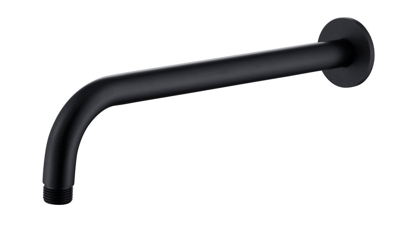 The White Space Round Shower Arm – Wall arm round 380mm / Black