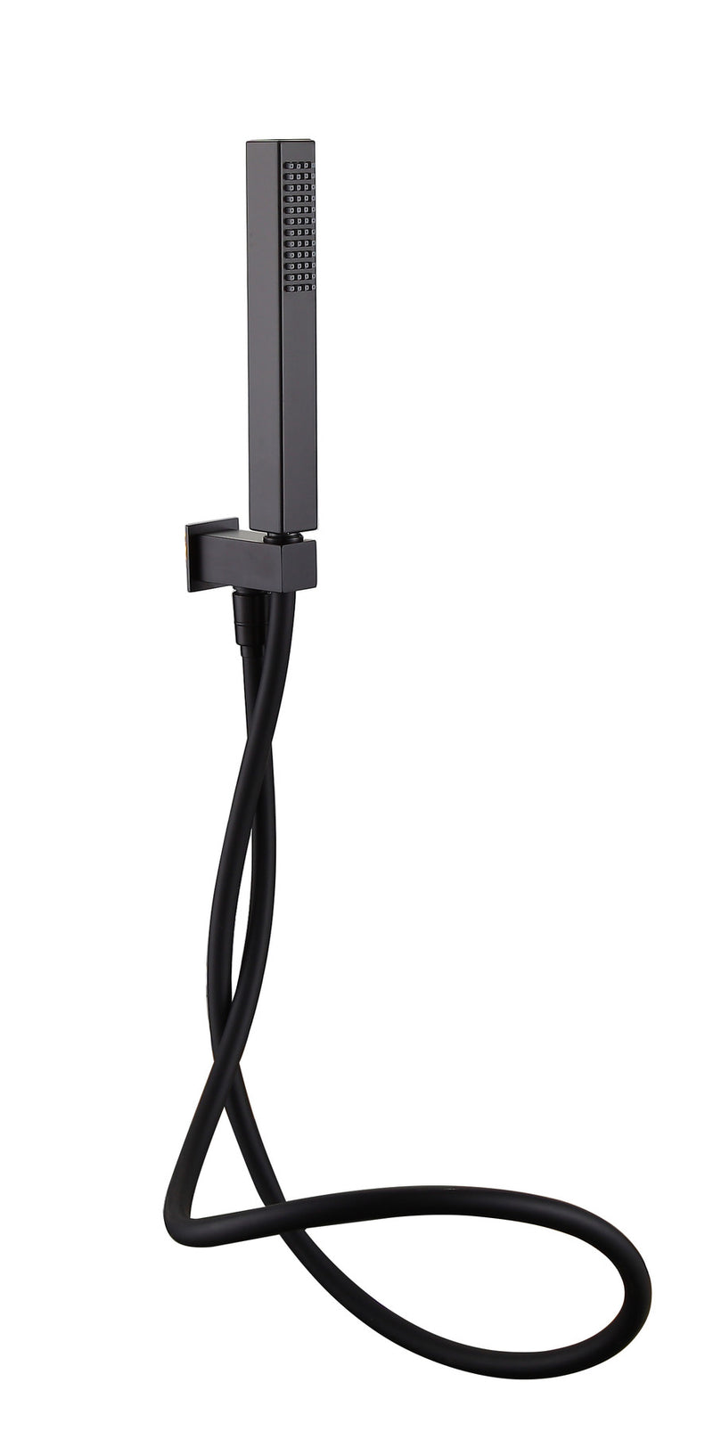 The White Space Shower Handset Wall Bracket – Square / Black