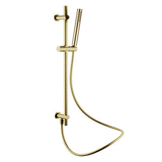 The White Space Shower Slider Rail Kit – Pencil handset / Brushed Brass