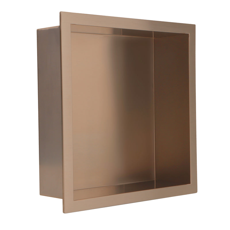 The White Space Shower Wall Niche – 300 x 300mm / Brushed Bronze