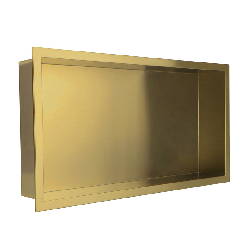 The White Space Shower Wall Niche – 600 x 300mm / Brushed Brass