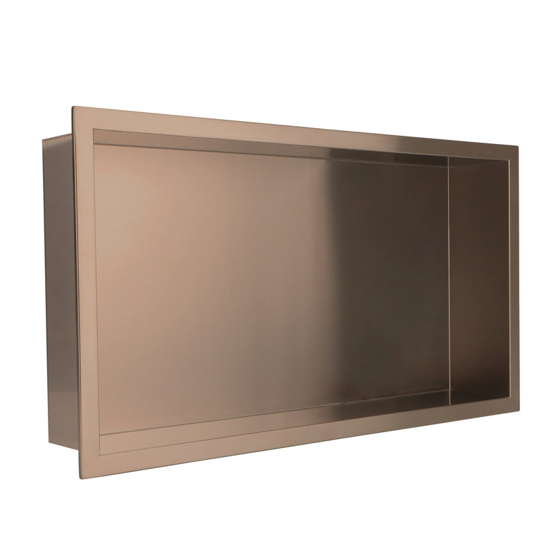 The White Space Shower Wall Niche – 600 x 300mm / Brushed Bronze
