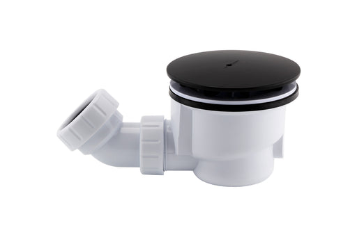 The White Space Shower Waste with Standard Cover – Black