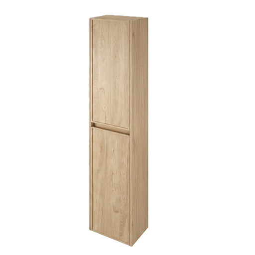 The White Space Slim Shaker tall unit in Light Oak
