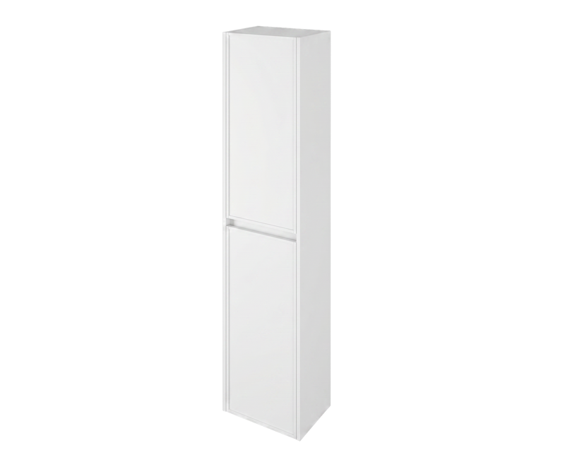 The White Space Slim Shaker tall unit in Matt White