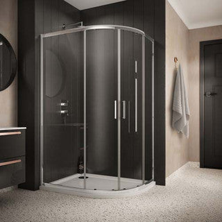 The White Space Sommer 6 Offset Quadrant Shower Enclosure Double Door – chrome