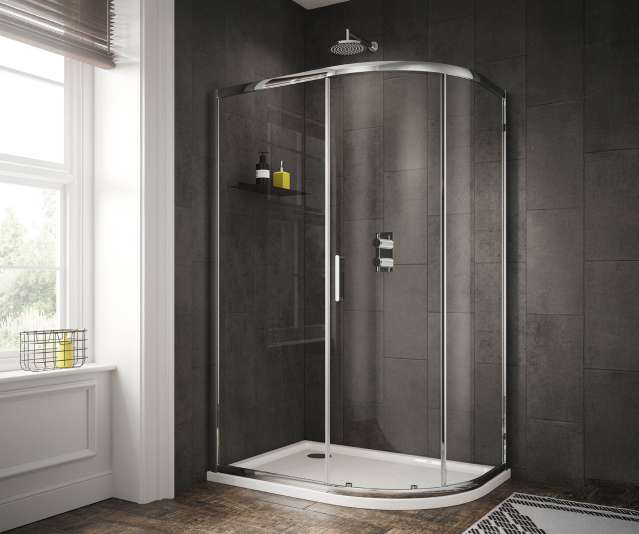 The White Space Sommer 6 Offset Quadrant Shower Enclosure Single Door lifestyle