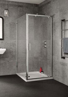 The White Space Sommer 6 Pivot Shower Door – chrome