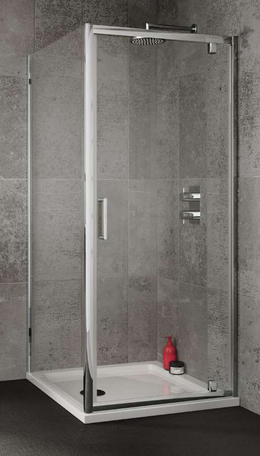 The White Space Sommer 6 Pivot Shower Door lifestyle