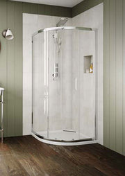 The White Space Sommer 6 Quadrant Shower Enclosure Single Door – chrome