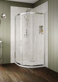 The White Space Sommer 6 Quadrant Shower Enclosure Single Door – chrome