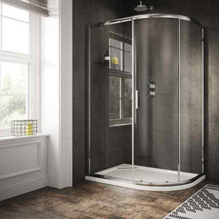 The White Space Sommer 6 Quadrant Shower Enclosure Single Door – chrome