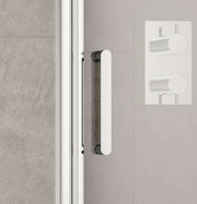 The White Space Sommer 8 Hinged Shower Door lifestyle