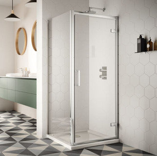 The White Space Sommer 8 Hinged Shower Door – chrome