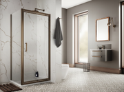 The White Space Sommer 8 Infold Shower Door – brushed bronze