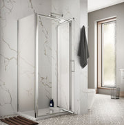 The White Space Sommer 8 Infold Shower Door – chrome