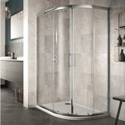 The White Space Sommer 8 Offset Quadrant Shower Enclosure Double Door – chrome
