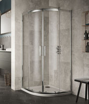 The White Space Sommer 8 Quadrant Shower Enclosure Double Door – chrome
