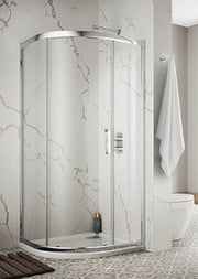 The White Space Sommer 8 Quadrant Shower Enclosure Single Door – chrome