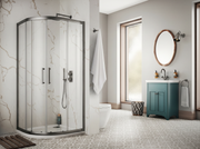 The White Space Sommer 8 Quadrant Shower Enclosure Single Door – gunmetal
