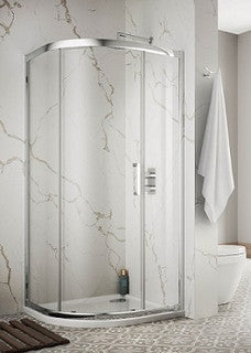The White Space Sommer 8 Quadrant Shower Enclosure Single Door – chrome
