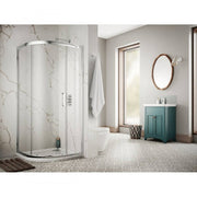 The White Space Sommer 8 Quadrant Shower Enclosure Single Door – chrome